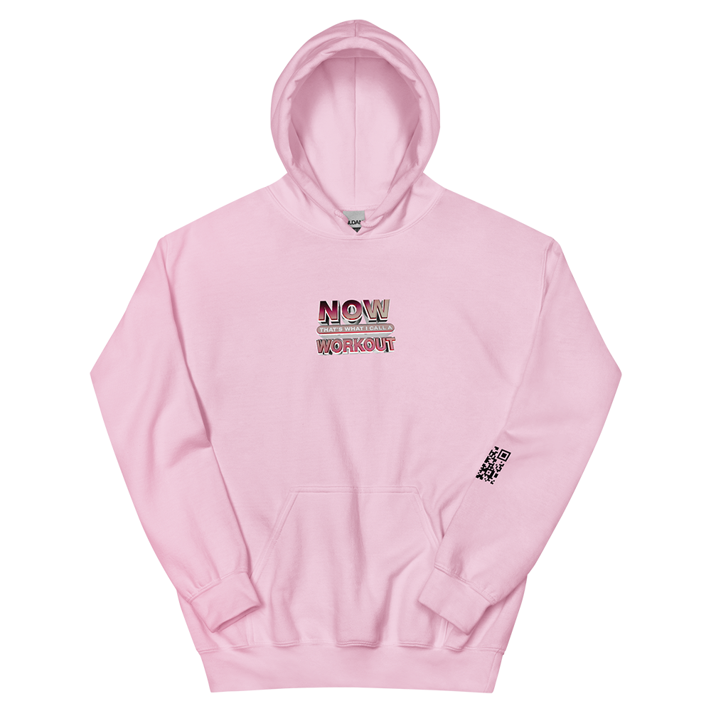 NOW Workout Pink Hoodie front