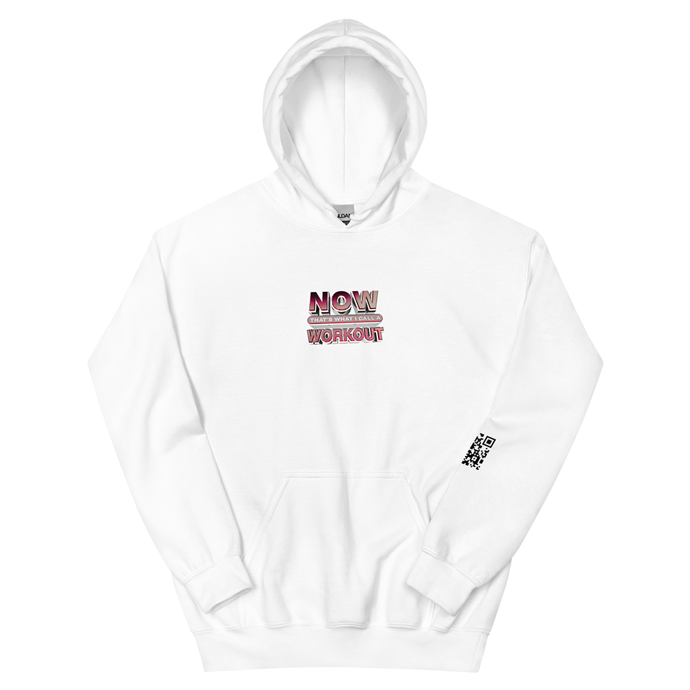 NOW Workout White Hoodie front